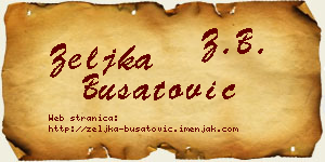 Željka Bušatović vizit kartica